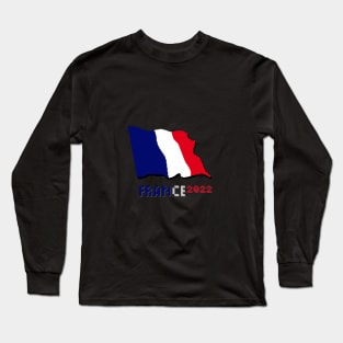 france flag pixel art 2022 Long Sleeve T-Shirt